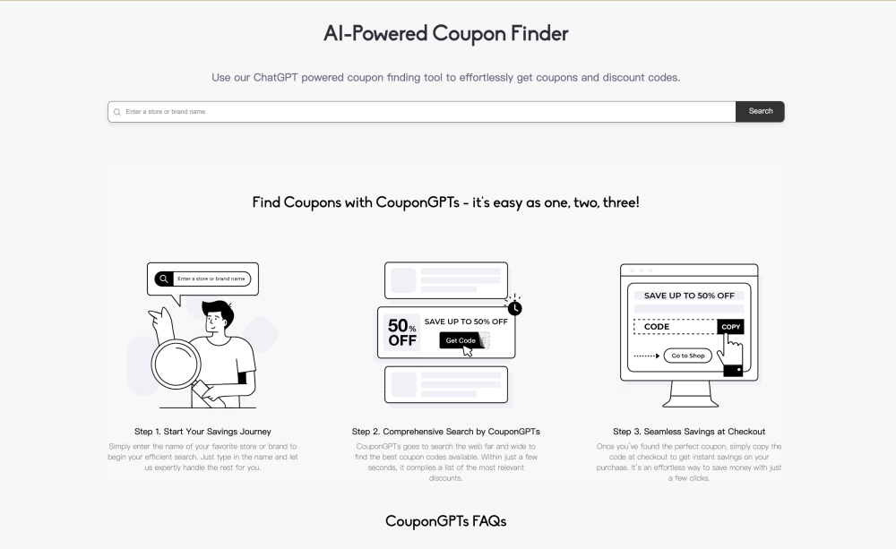 CouponGPTs: AI for Effortless Promo Code Discovery and Personalized Deals