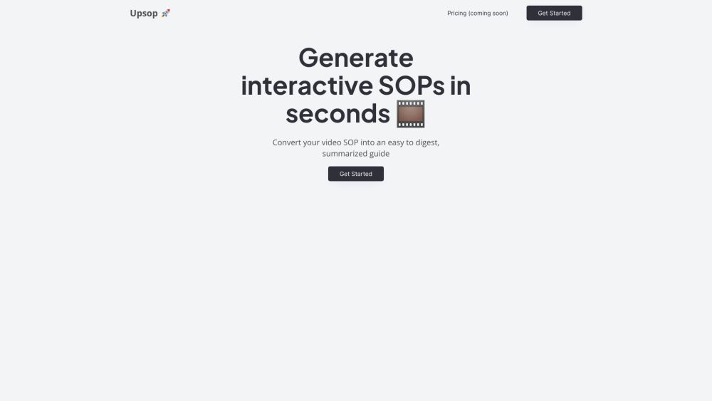 Upsop.ai: Convert SOP Videos to Interactive, Easy Steps with AI