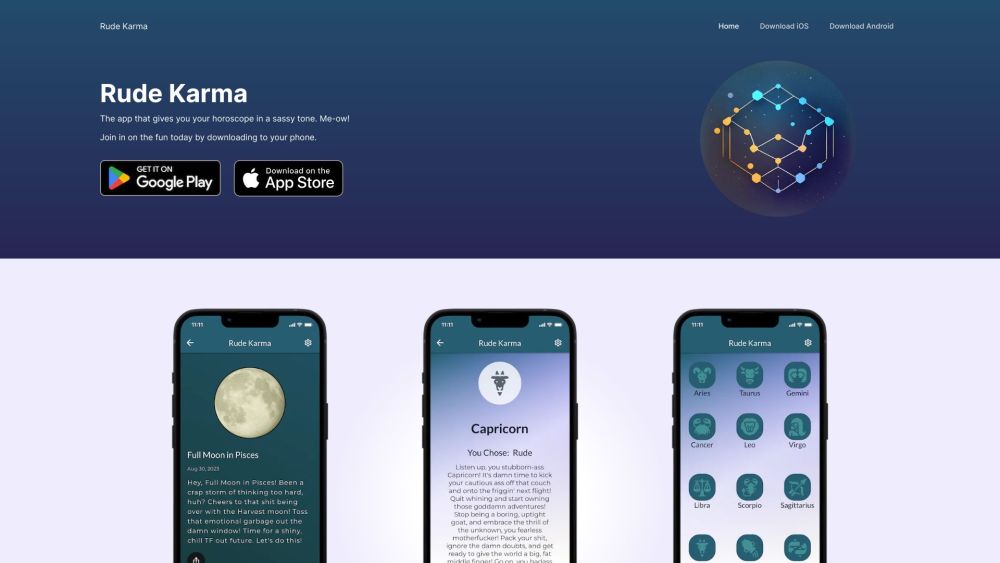 Rude Karma - Astrology : AI-Driven, Humorous, Unique Horoscope Insights