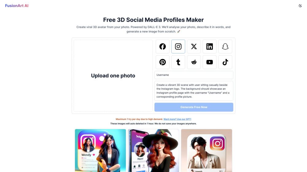 FusionArt AI: Create Viral 3D Avatar From Your Photo Effortlessly
