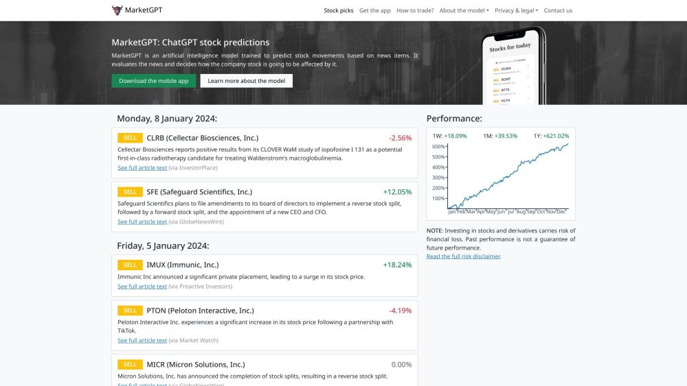 MarketGPT: AI Model Predicting Stock Prices Based on News Analysis