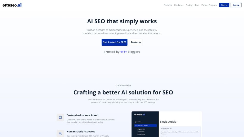 OttoSEO.ai : Use cases, Pricing, Reviews, Core features, alternatives