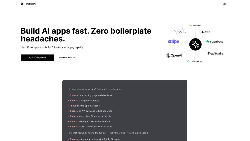 TemplateAI: NextJS Template - Build Full-Stack AI Apps Effortlessly