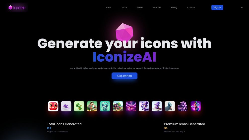 IconizeAI: AI Icon Generation Tool for Designers to Create 3D Art