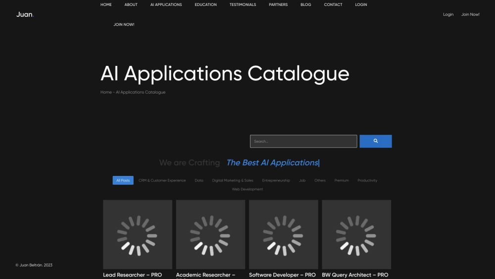 AI Applications Catalogue : Diverse, Innovative AI Tools for Businesses