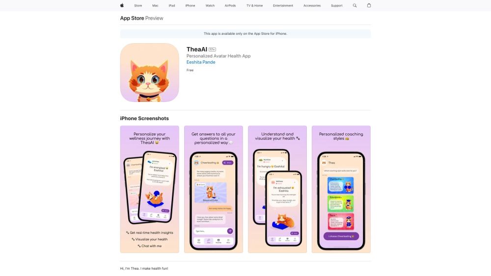 TheaAI: Fun Personalized Health App with Chat and Widget