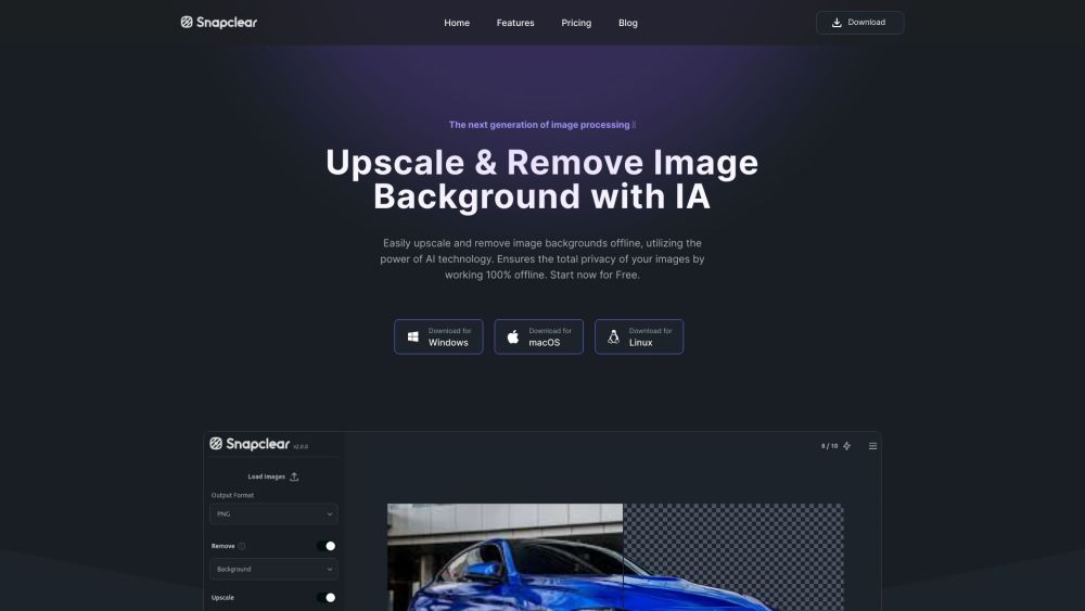 Snapclear: Upscale & Remove Image Backgrounds Offline Easily