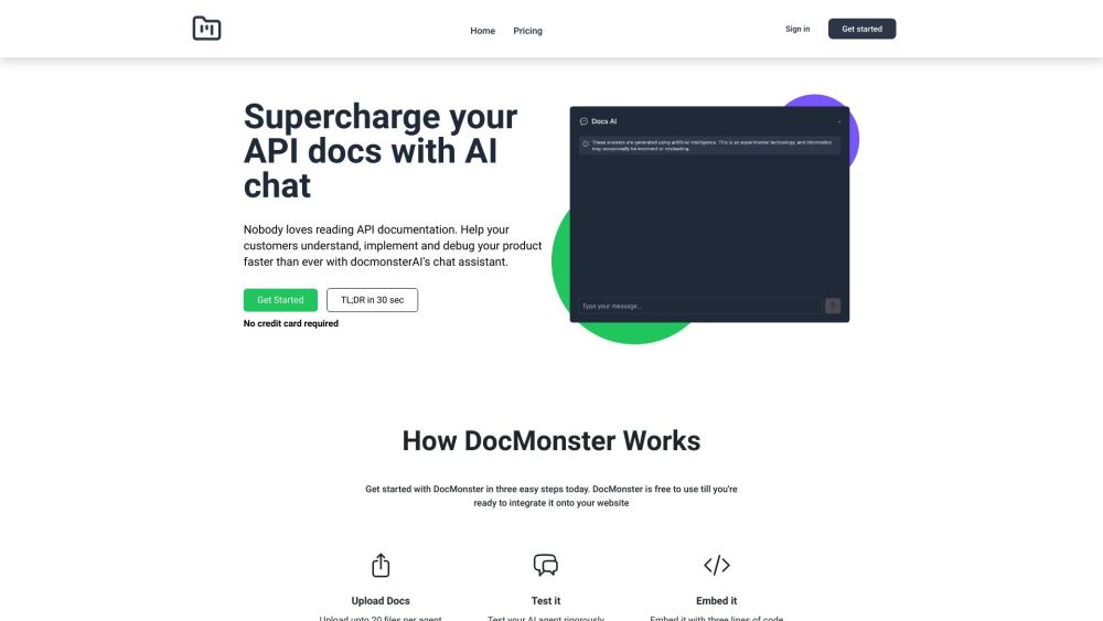 DocMonster.ai: AI Chatbot for Your API Docs - Streamline Documentation