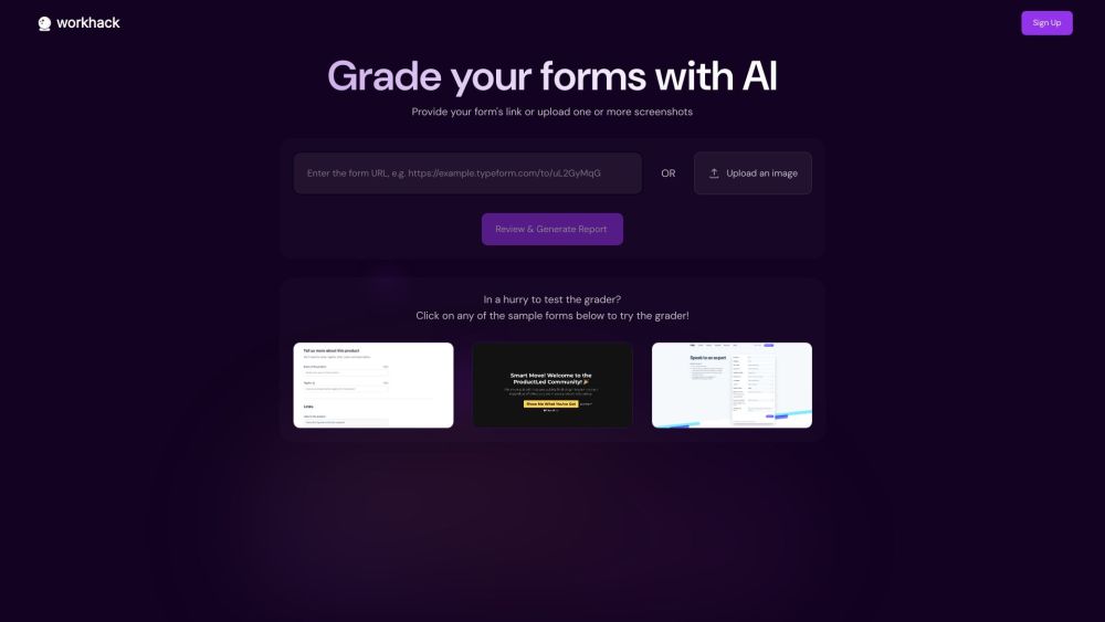 WorkHack Form Tuner: AI Tool to Audit & Optimize Online Forms Effortlessly