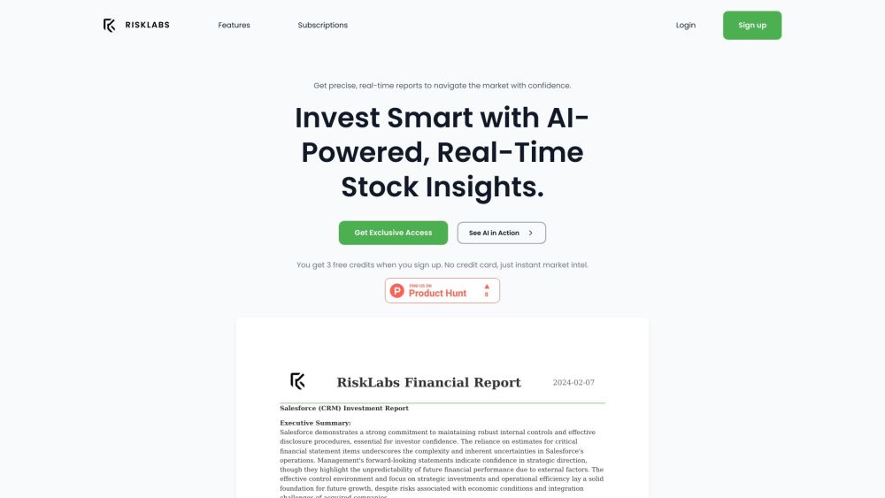 RiskLabs: Real-Time Market Reports to Navigate with Confidence