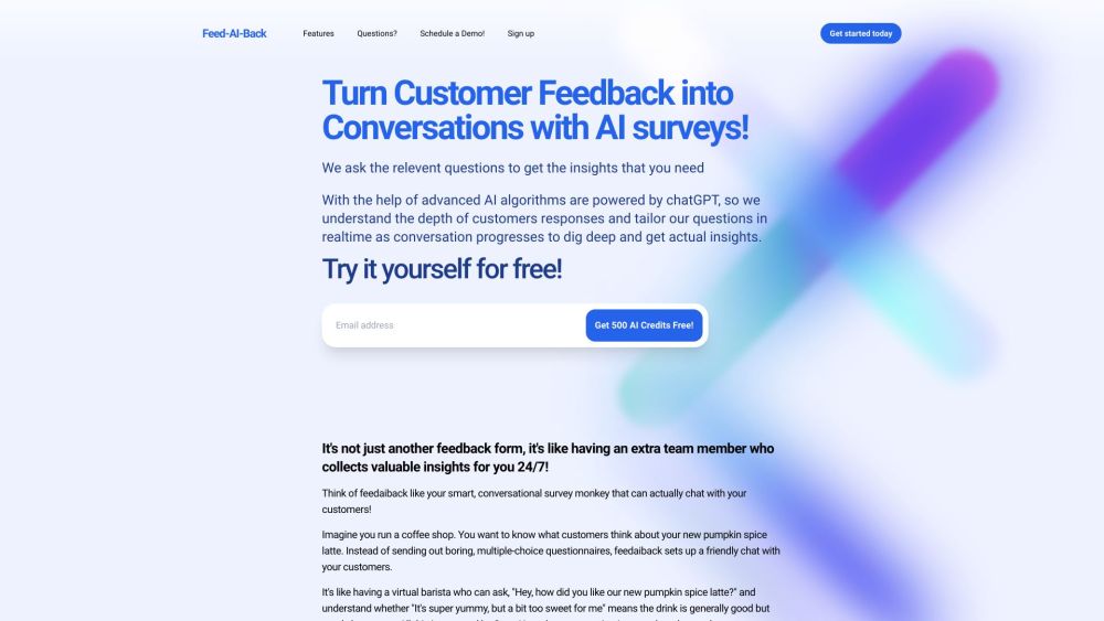 FeedAIback: Transform Feedback into AI Conversations with Surveys