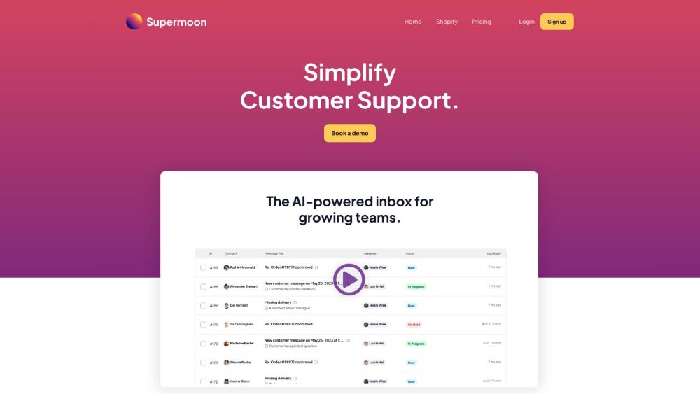 Supermoon : Streamlined Communication Management for Your Business