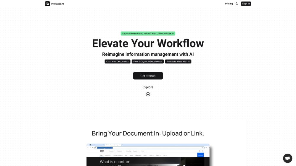 InfoBaseAI: Elevate Workflow with ChatGPT and Google Drive Integration