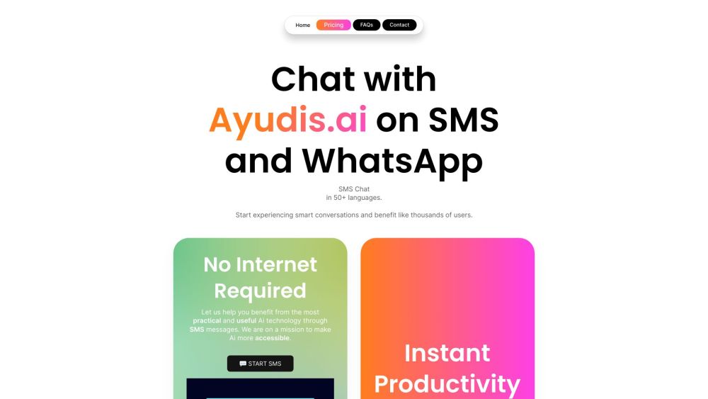 Ayudis.ai: SMS AI for Art, News, OFAC Search, Summaries & More