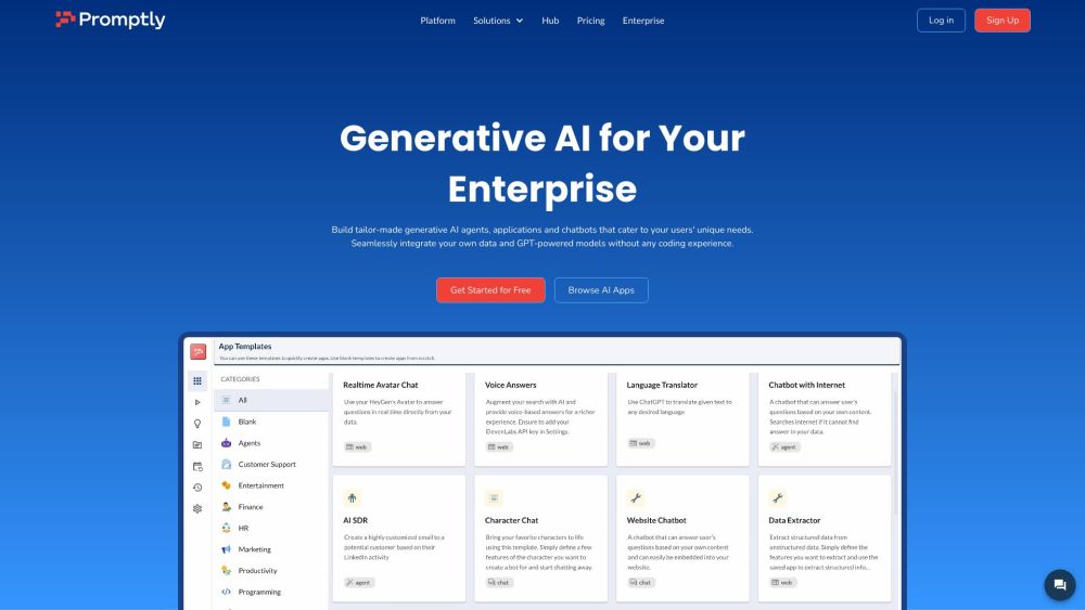 Promptly: No-Code Platform for Generative AI Apps & Workflows