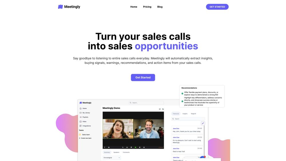 Meetingly: Conversation Intelligence Tool for Effective Sales Meetings