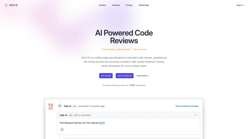 Hoji AI: Fast, Accurate, Private Code Reviews with AI Precision