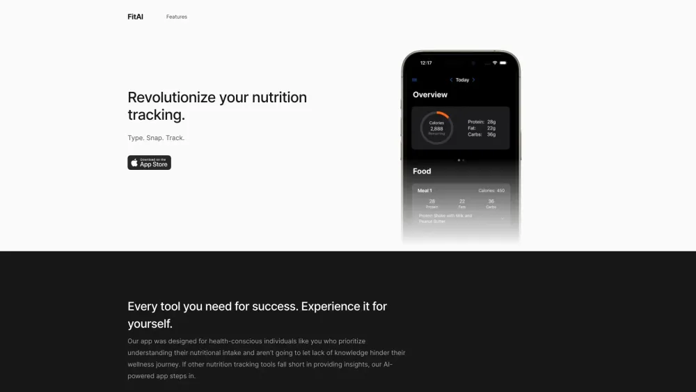 FitAI : AI-Powered Nutrition Tracker for Optimal Health, Nutrition Tracking