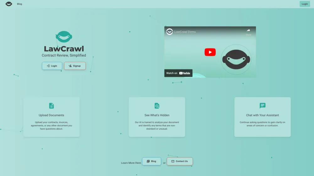 LawCrawl: Contract Review & AI Chat for Contextual Insights
