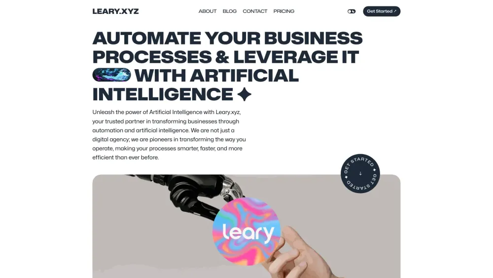 Leary.xyz: AI Digital Agency, Business Process Automation Solutions