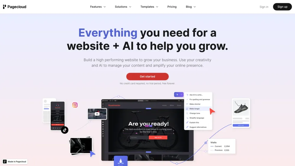 Pagecloud Website Builder: AI Tools to Create, Analyze, and Grow Online