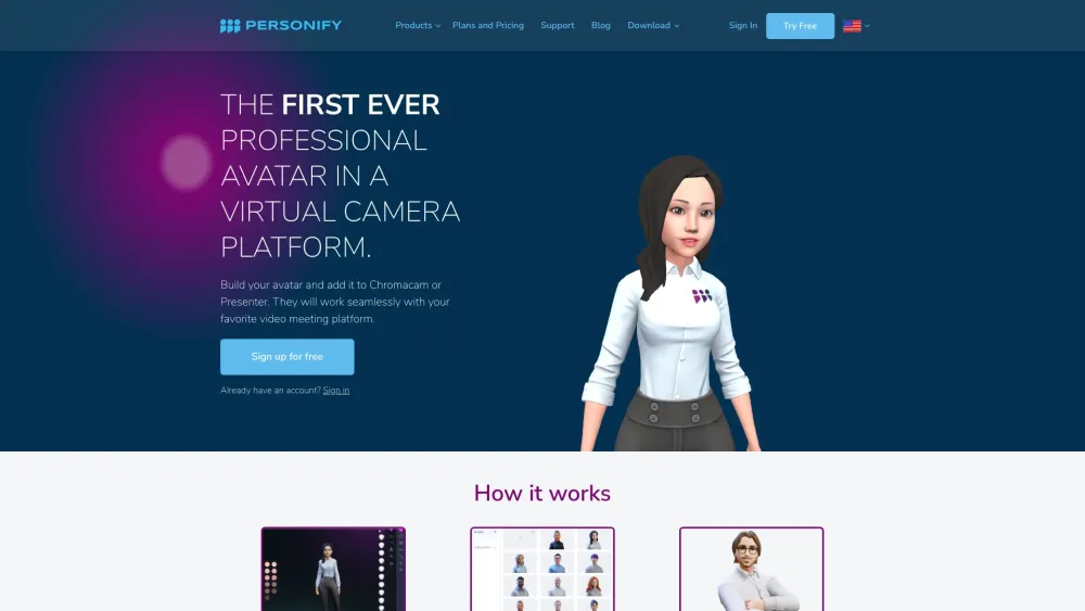 Personify: First Professional Avatar in Virtual Camera Platform