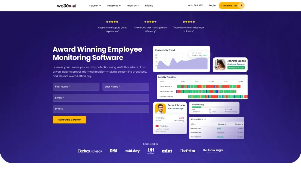 We360.ai: Award-Winning Employee Monitoring & Performance Insight