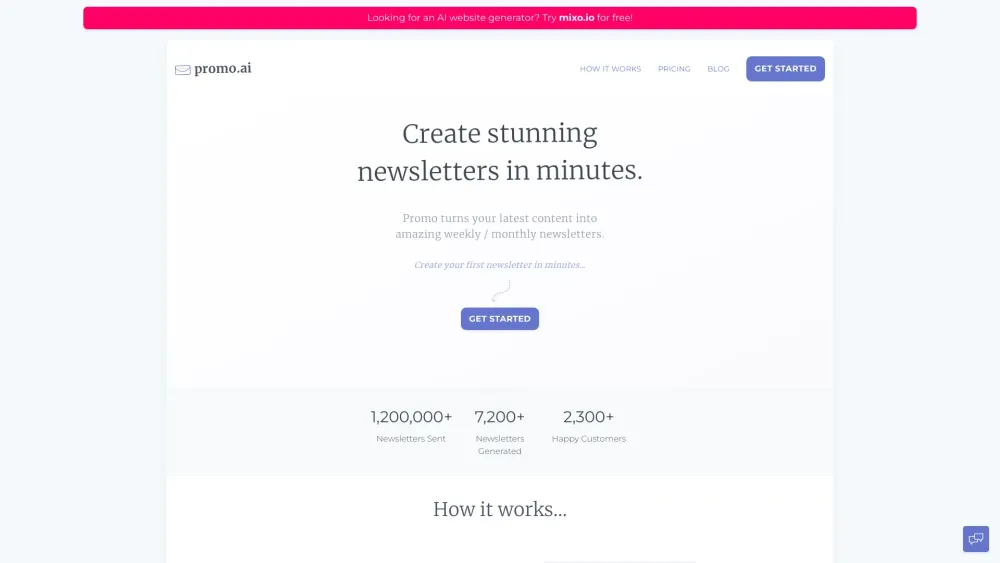 Promo.ai: Quick, Effortless Creation of Stunning Newsletters