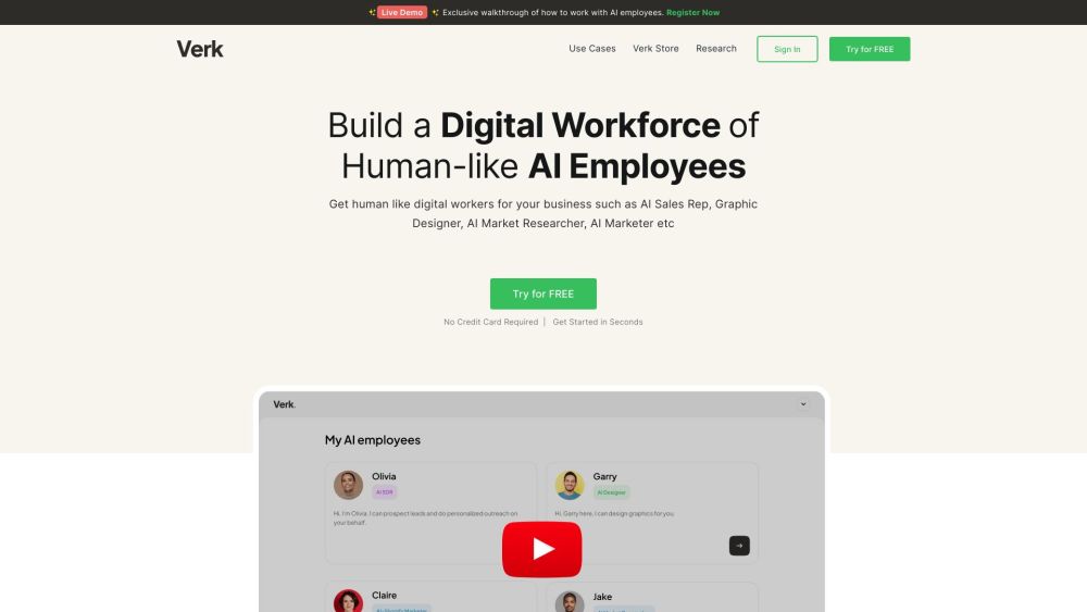 Verk: Human-like AI Employees for a Powerful Digital Workforce