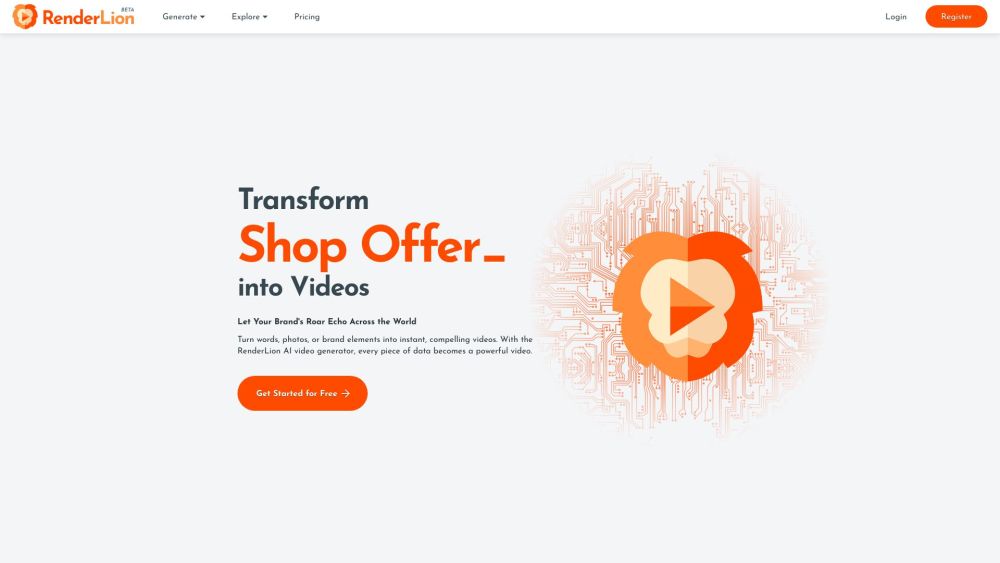 RenderLion: Free AI Video Maker - Turn Words, Images into Instant Videos