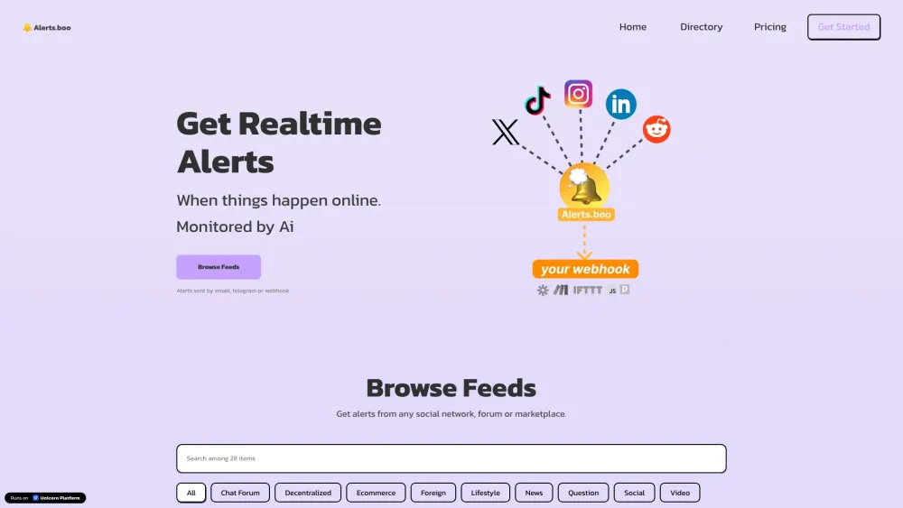 Alerts.boo: Real-Time Social Media Webhooks & Cloud Notifications