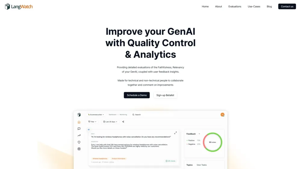 LangWatch: Boost GenAI Accuracy & Collaboration with User Insights