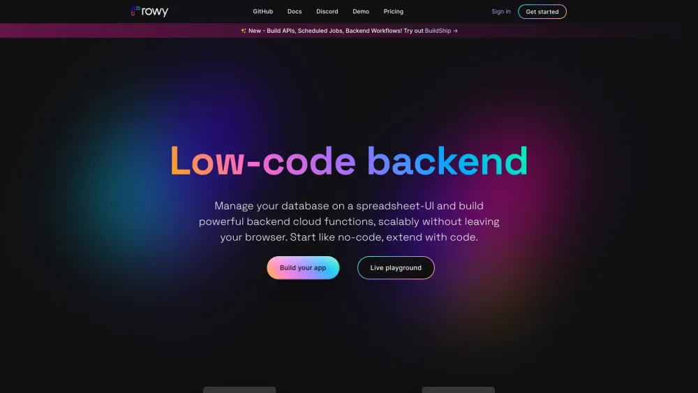 Rowy : Low-Code Backend on Google Cloud & Firebase