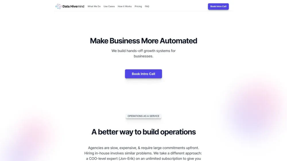 Data Hivemind: Automate Business Processes Efficiently and Effectively