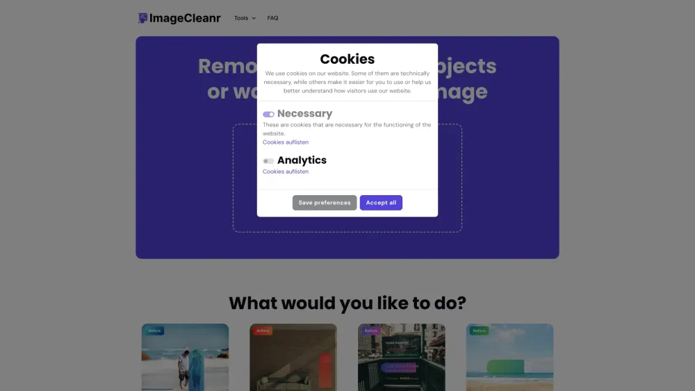 ImageCleanr: Remove Objects, People, Text from Images in Seconds