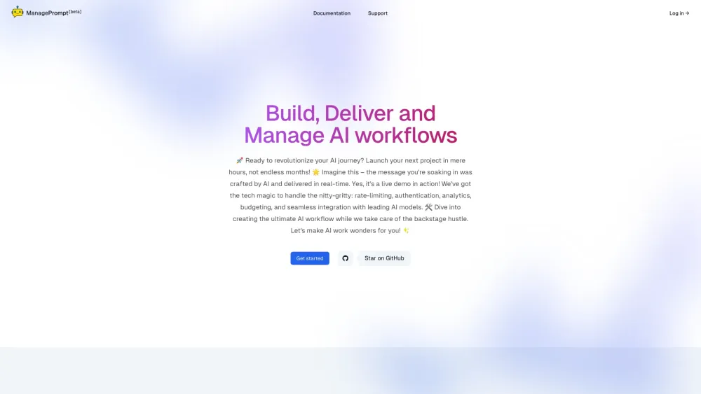 ManagePrompt: AI Workflow Creation, Delivery, and Management Features