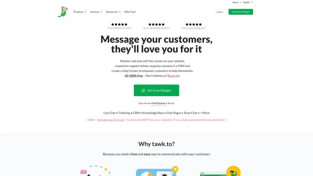 tawk.to: 100% Free Live Chat Software for Website & Custom Pages