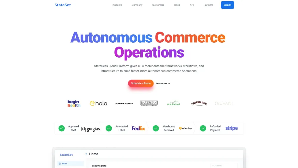 StateSet: Cloud Platform for DTC Commerce Frameworks & Workflows