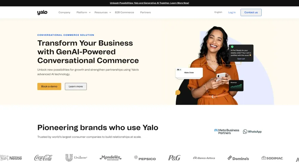 'Yalo: Sell More & Engage via Conversational Commerce Platform'