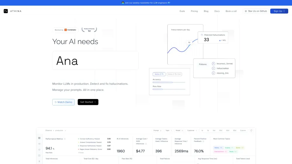 Athina AI: Monitor & Evaluate LLM Apps - For Developers