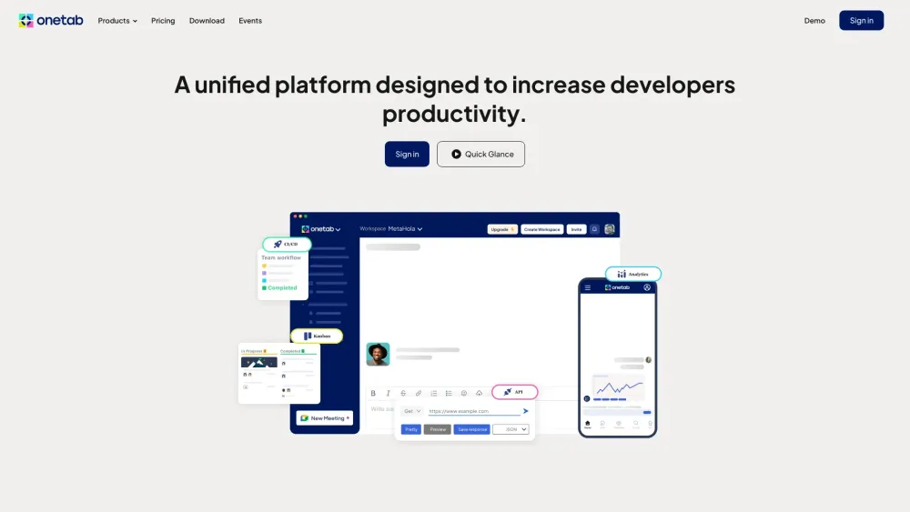 Onetab: AI Unified Communication for Devs & Managers