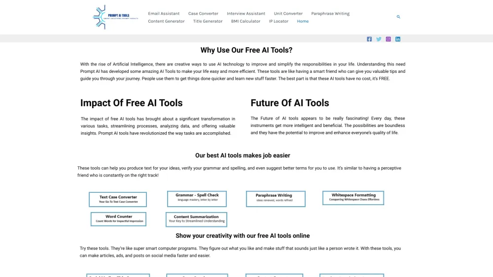 PromptAI Tools: Free AI Solutions for Efficient Daily Technical Tasks