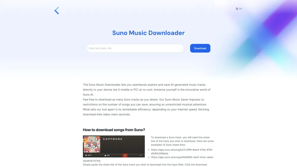 Suno Downloader: Download Suno AI Songs Effortlessly & Free