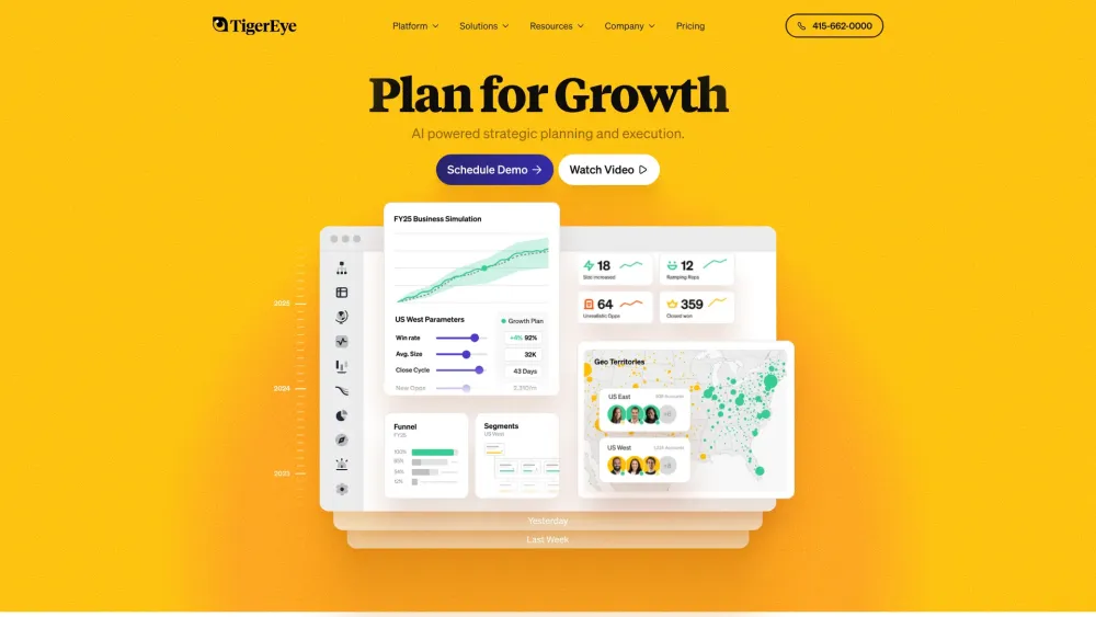 TigerEye: AI-Powered Planning for Sales, Marketing & Finance Leaders