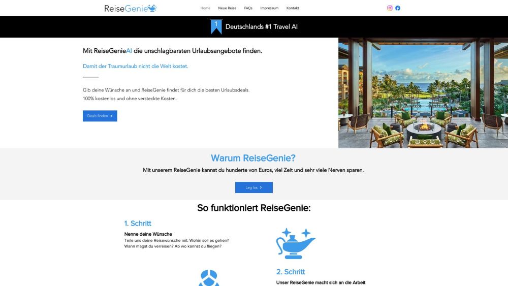 ReiseGenie AI: Finde den günstigsten Urlaub mit ReiseGenie AI