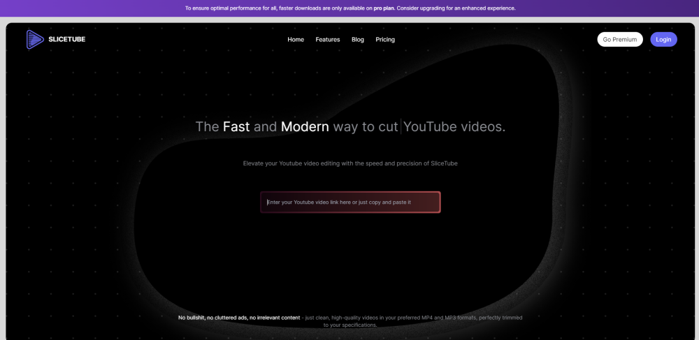 SliceTube: Easy Youtube Video Downloader and Trimmer Tool, No Frills