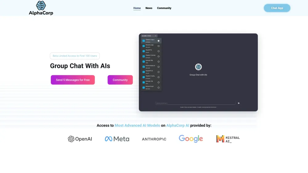 AlphaCorp AI: Group Chat with AIs for Seamless Collaboration