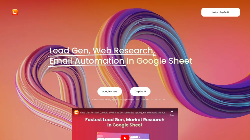 Lead Gen AI Sheet: AI Tool for Startups - Mass Emails & Lead Generation