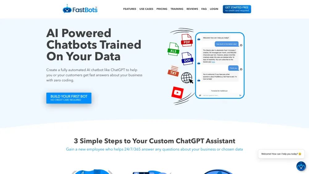 FastBots.ai : Custom Trained AI ChatBots for Your Service Needs