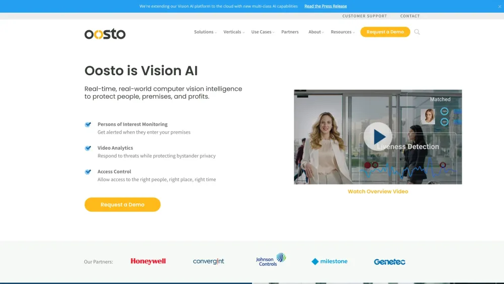 Oosto: Facial Recognition for Monitoring, Video Analytics & Access Control